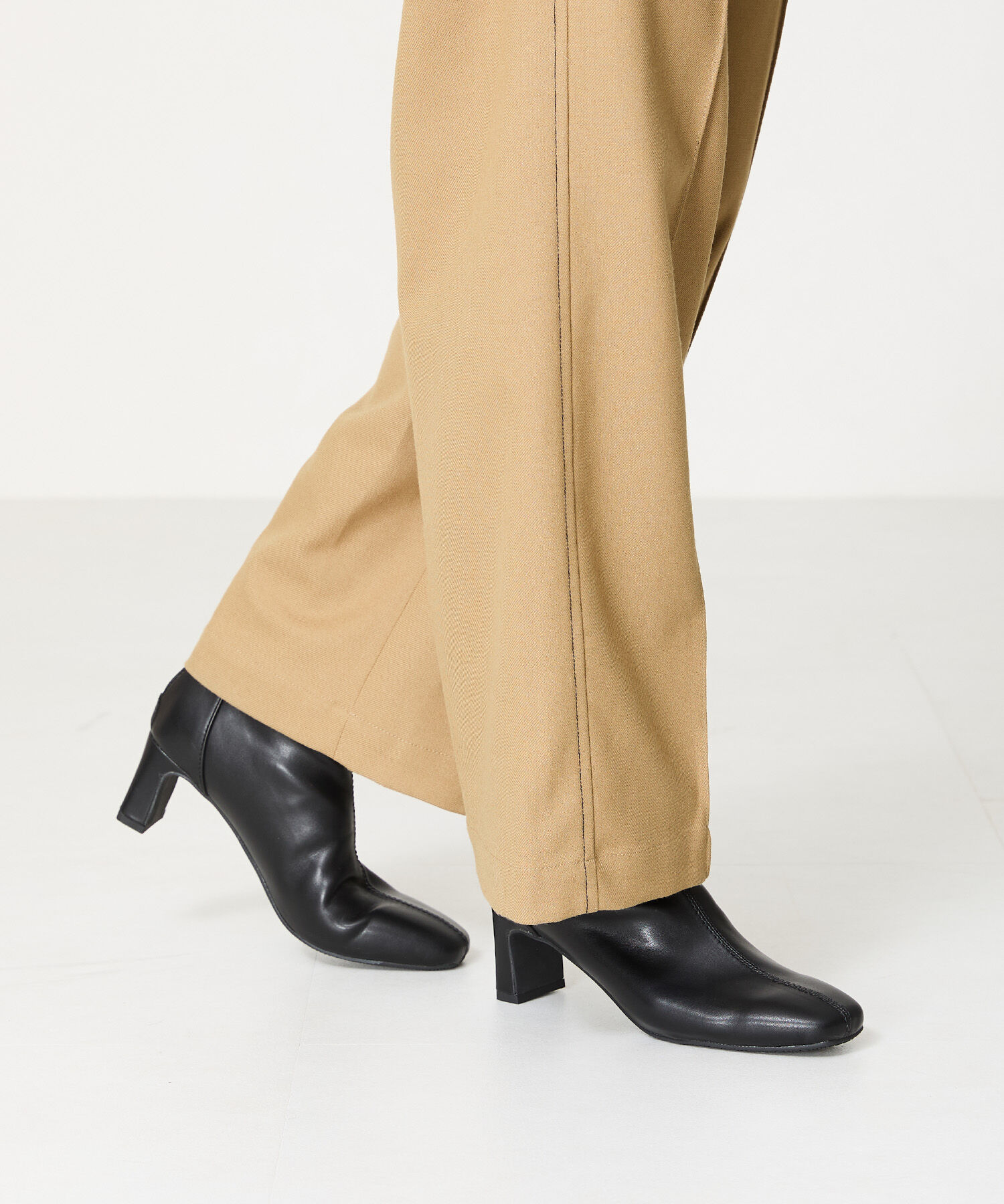 ORiental TRaffic「ストレッチ ヒール バック ジップ ブーツ /41406」|ショートブーツ|