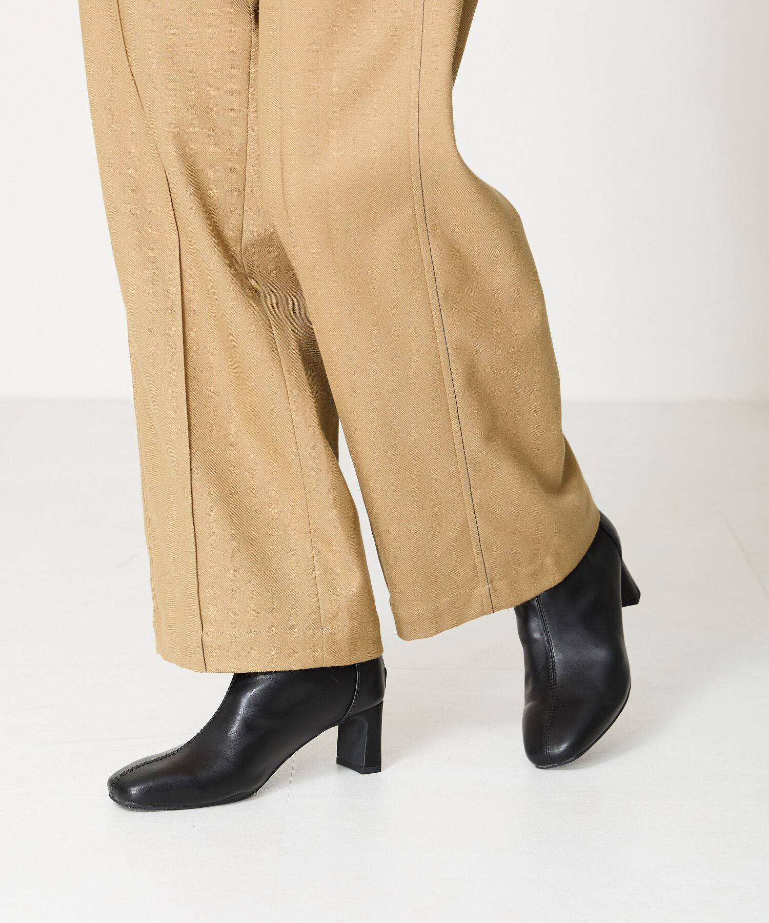 ORiental TRaffic「ストレッチ ヒール バック ジップ ブーツ /41406」|ショートブーツ|