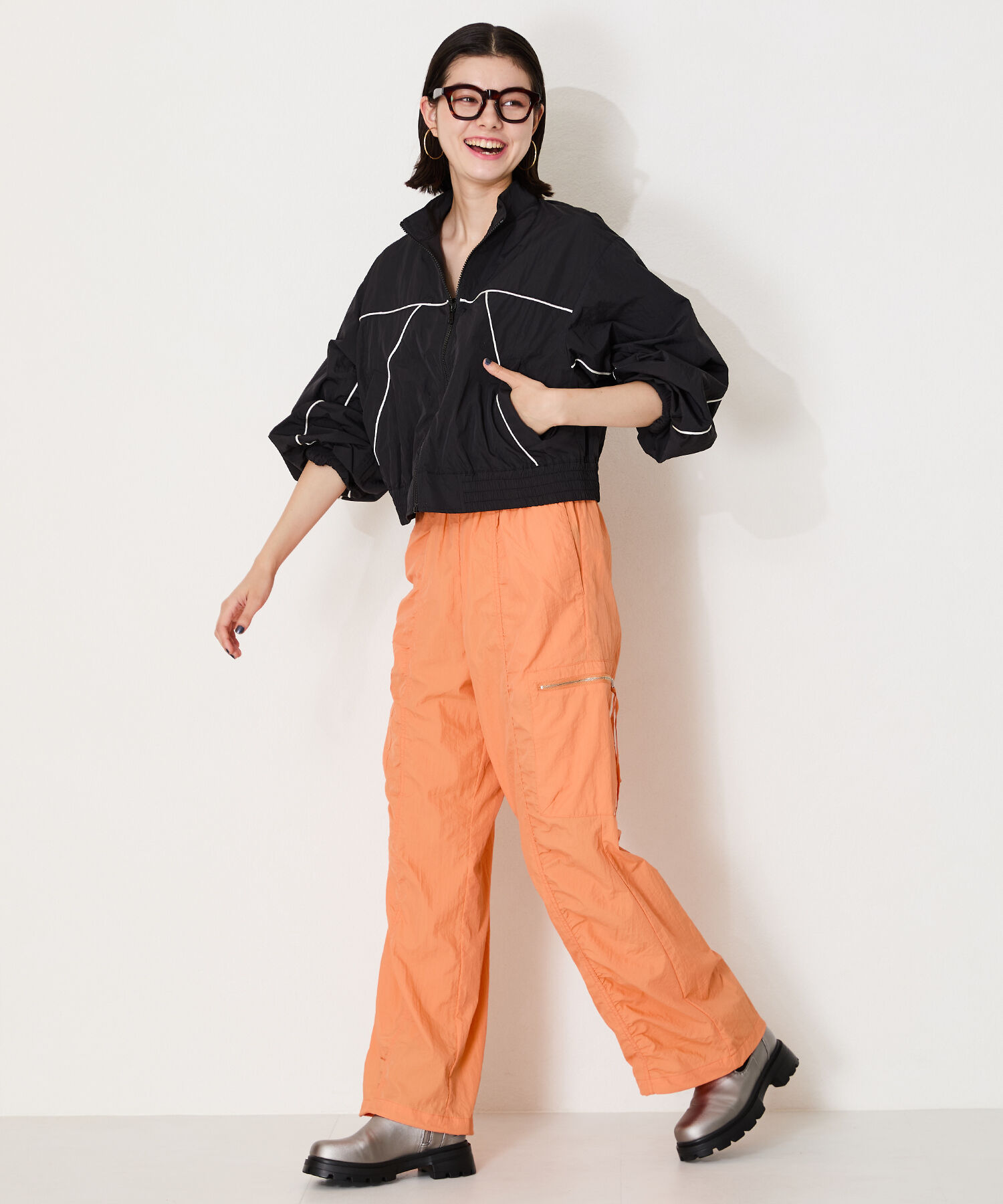 ORiental TRaffic「タンクソール サイドゴア ショートブーツ /41414 軽い ファスナー付き」|ショートブーツ|