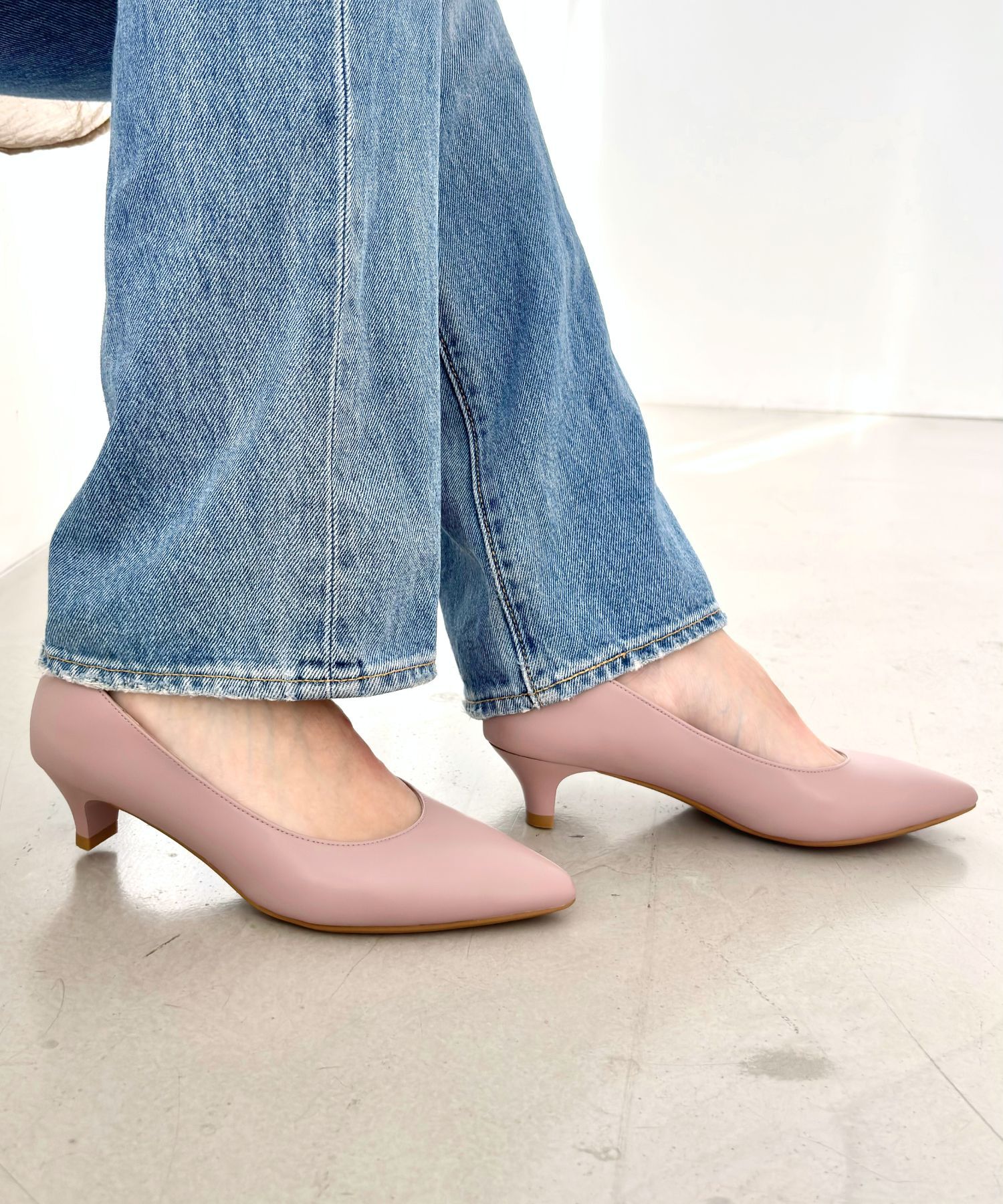 ORiental TRaffic「【跳べるパンプス/シリーズ累計１５０万足突破】ポインテッドトゥ4cmヒール/R-3217 パンプス クッション」|パンプス|PINK