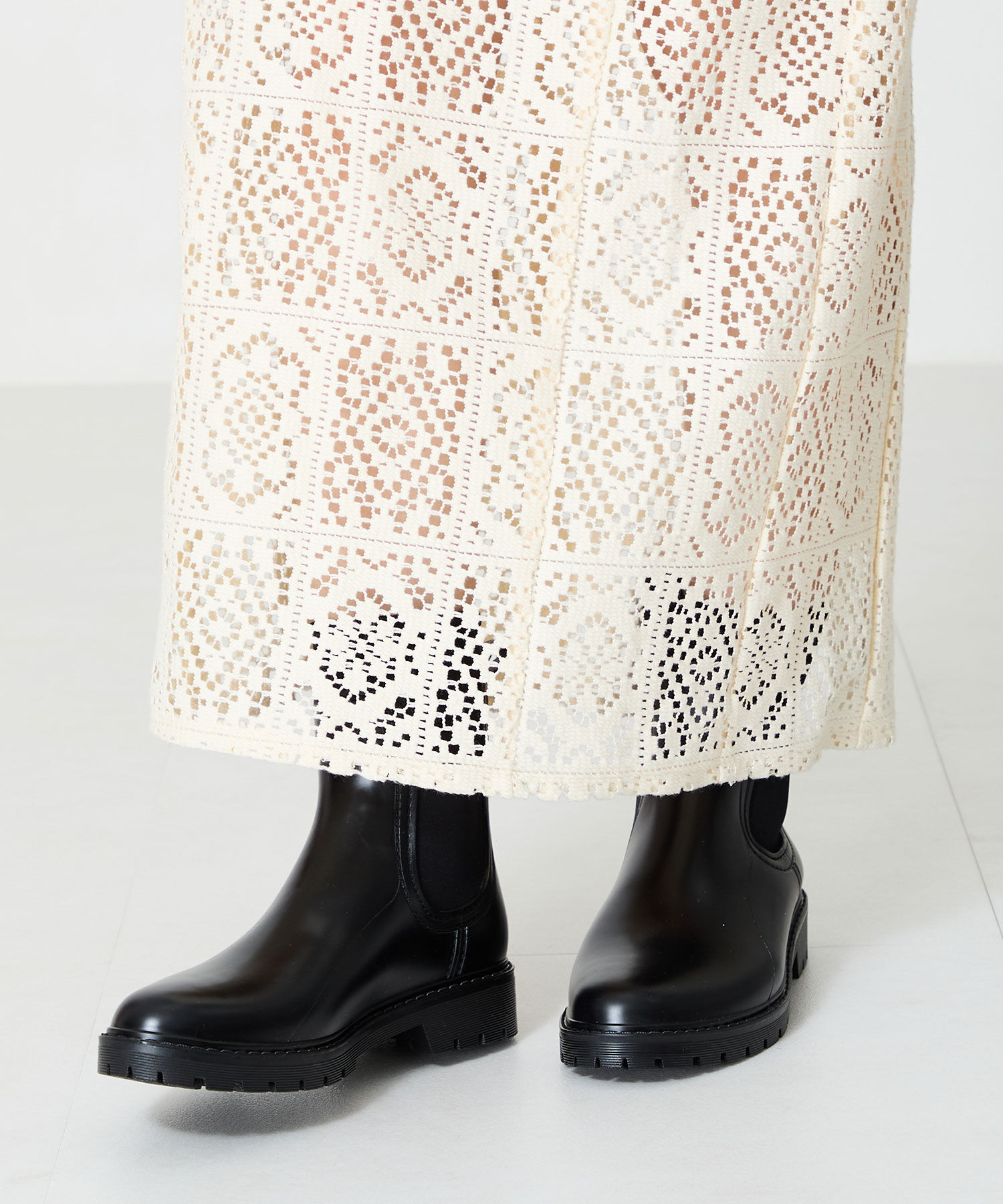 ORiental TRaffic「【防水】サイドネオプレーンレインブーツ/R-0019 レインブーツ 人気 トレンド 売れてる」|ショートブーツ|