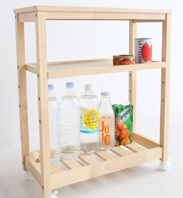 B-COMPANY「隙間収納　SOUPスリムワゴン3段」|食器・キッチングッズ|