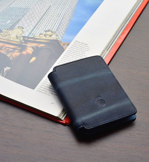 Kinuya Indigo「W410 本革　藍染め　絞り　Wallet」|財布|