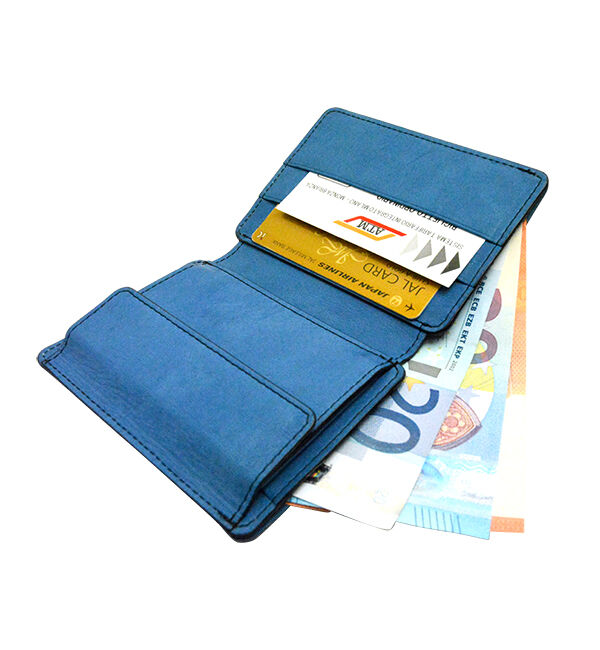 Kinuya Indigo「W410 本革　藍染め　絞り　Wallet」|財布|