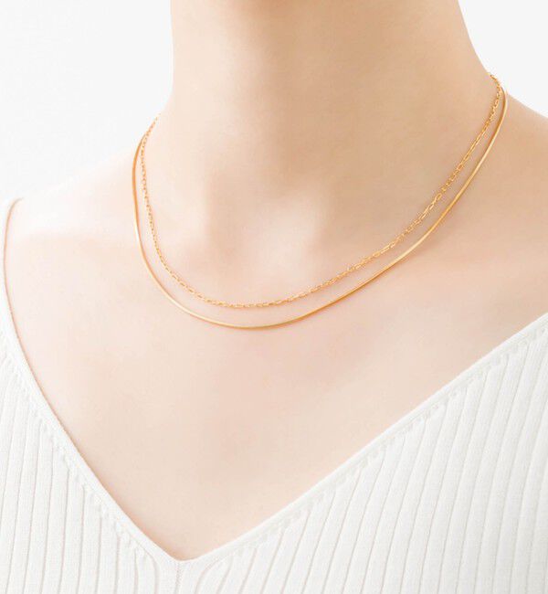 UNITED ARROWS「＜MARIHA＞Silent Rain 2連 チェーンネックレス」|ネックレス|GOLD