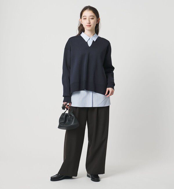 UNITED ARROWS「スウェットライク スキッパーニット ‐ウォッシャブル‐」|ニット・セーター|