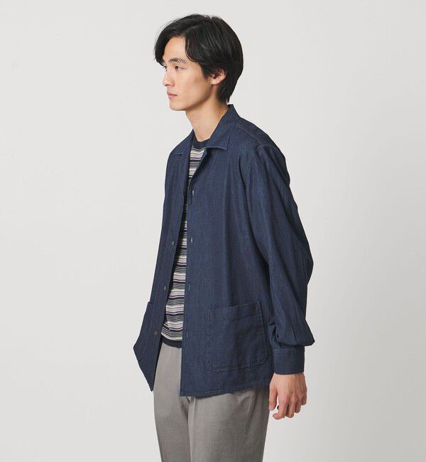 UNITED ARROWS「デニム オープンカラー シャツ」|シャツ・ブラウス|