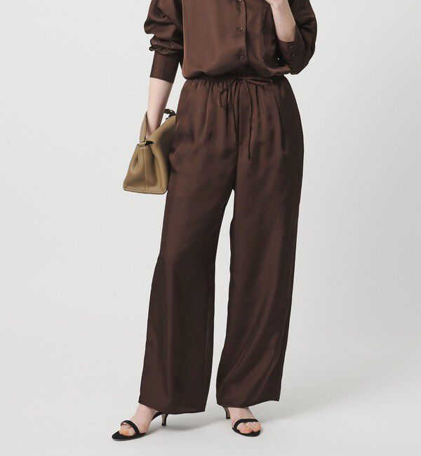 UNITED ARROWS「シルクライク イージーパンツ」|チノ|