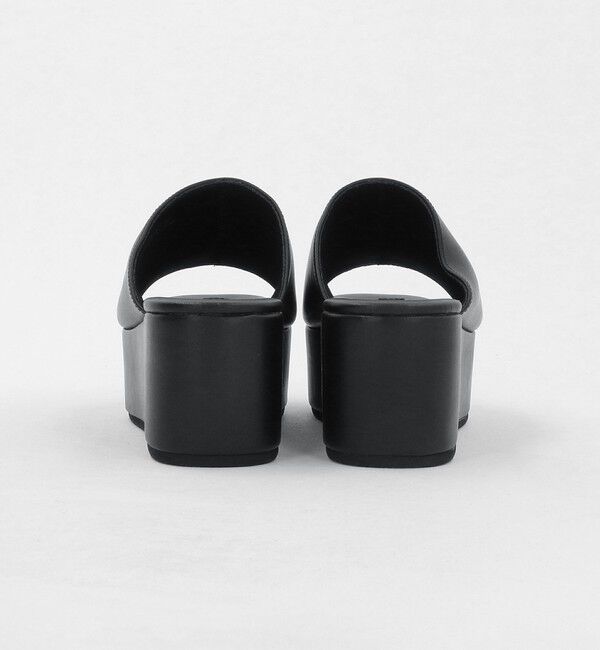 UNITED ARROWS「レザー プラットフォーム ミュール/サンダル」|サンダル|