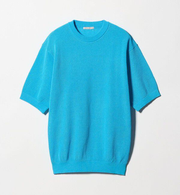 UNITED ARROWS「シャーリーカーン バーズアイ ショートスリーブ クルーネック ニットTシャツ」|ニット・セーター|