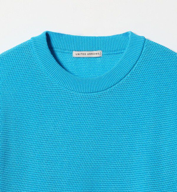 UNITED ARROWS「シャーリーカーン バーズアイ ショートスリーブ クルーネック ニットTシャツ」|ニット・セーター|
