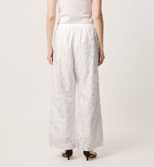 UNITED ARROWS「ラメ カット ジャガード ストレート パンツ ‐ウォッシャブル‐」|チノ|