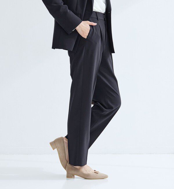 UNITED ARROWS green label relaxing「［size SHORT/TALLあり］パウドレ テーパード パンツ ウォッシャブル ストレッチ」|スラックス|