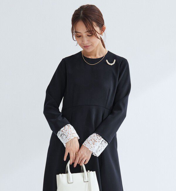 UNITED ARROWS green label relaxing「［size SHORTあり］ソデレース 2WAY ワンピース」|ワンピース|