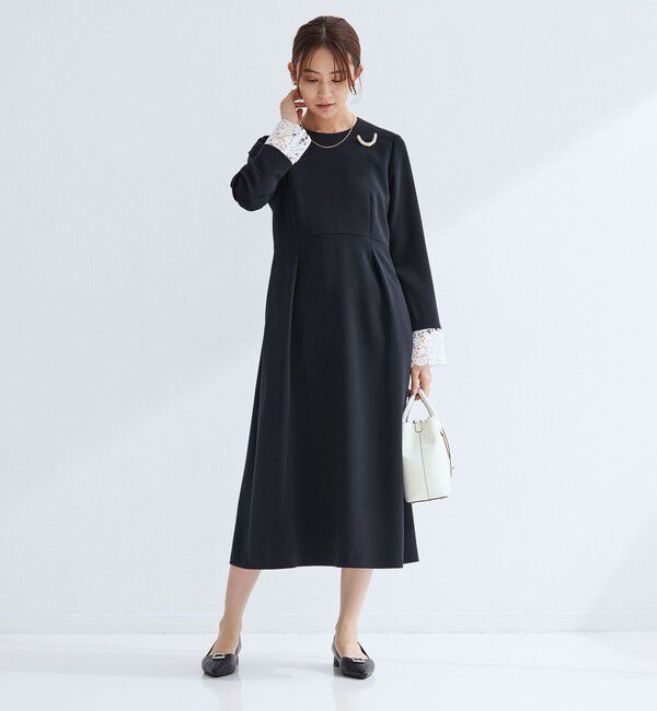 UNITED ARROWS green label relaxing「［size SHORTあり］ソデレース 2WAY ワンピース」|ワンピース|