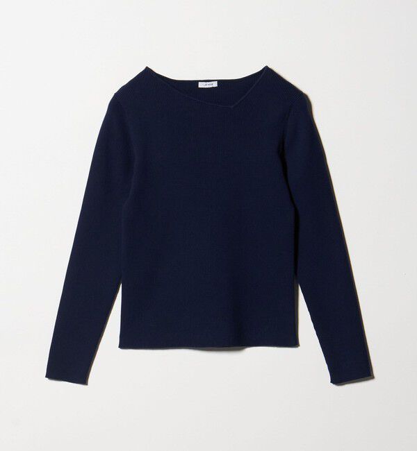 UNITED ARROWS green label relaxing「＜1_OF MINE＞リブ アシンメトリー ネック プルオーバー ニット」|ニット・セーター|