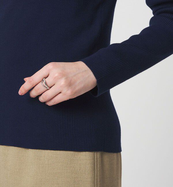 UNITED ARROWS green label relaxing「＜1_OF MINE＞リブ アシンメトリー ネック プルオーバー ニット」|ニット・セーター|