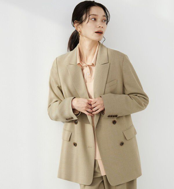 UNITED ARROWS green label relaxing「［size SHORTあり］ラミーブレンド ダブル ジャケット」|テーラードジャケット|