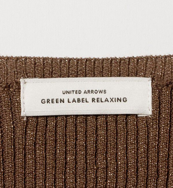 UNITED ARROWS green label relaxing「ラメ リブ クルーネック ニット プルオーバー」|ニット・セーター|