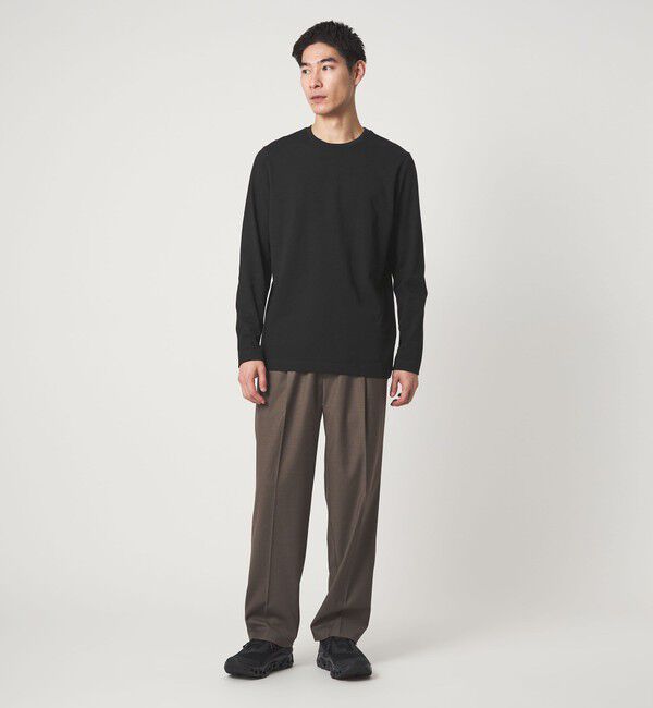 UNITED ARROWS green label relaxing「LONG FIBER COTTON クリア クルーネック 長袖 Tシャツ」|Tシャツ・カットソー|