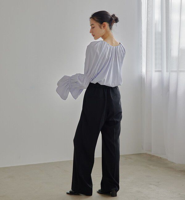 EMMEL REFINES「＜EMMEL REFINES＞EM センタープレス トロミ パンツ」|チノ|