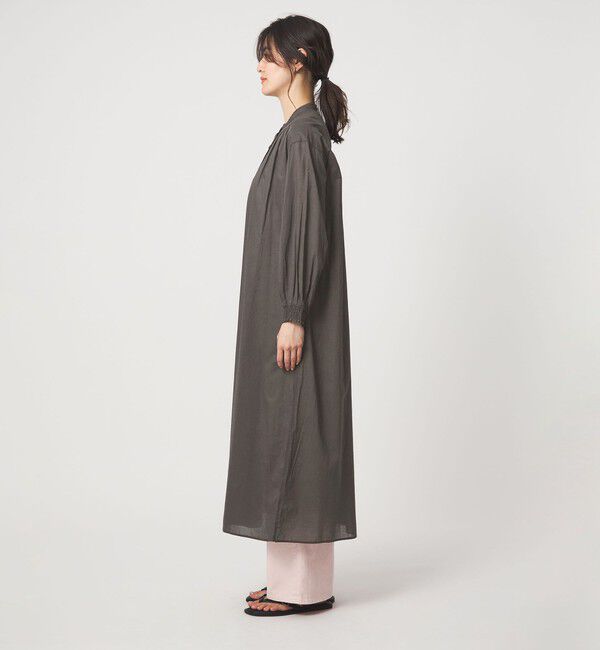 UNITED ARROWS green label relaxing「ギャザー ソリッド シャツワンピース」|ワンピース|