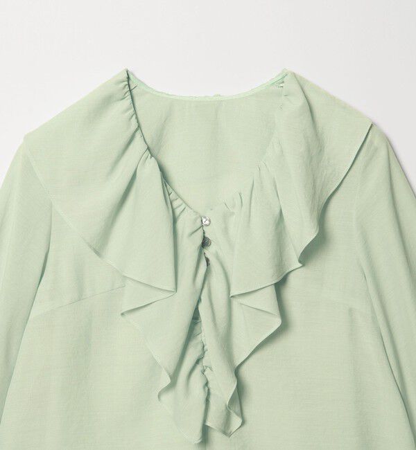 EMMEL REFINES「＜EMMEL REFINES＞EM スパンボイル フリル ブラウス」|シャツ・ブラウス|