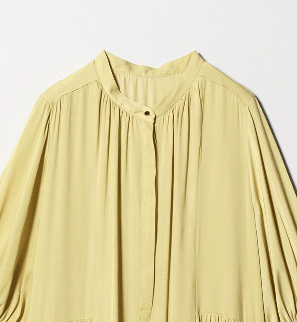 UNITED ARROWS green label relaxing「サテン ギャザー ショートスリーブ ワンピース 2」|ワンピース|