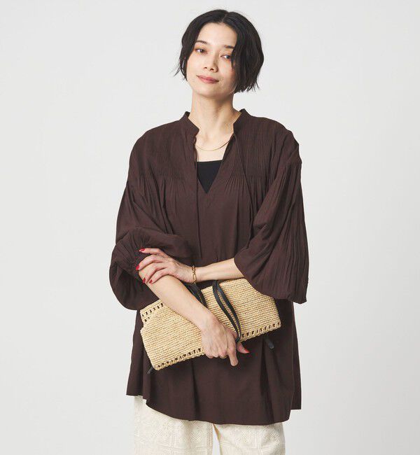 UNITED ARROWS green label relaxing「ボリュームスリーブ ピンタック ブラウス」|シャツ・ブラウス|MD.BROWN