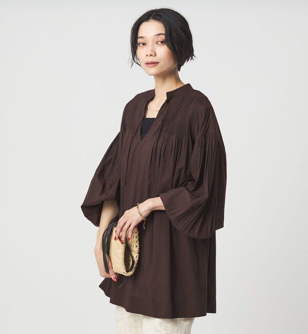 UNITED ARROWS green label relaxing「ボリュームスリーブ ピンタック ブラウス」|シャツ・ブラウス|