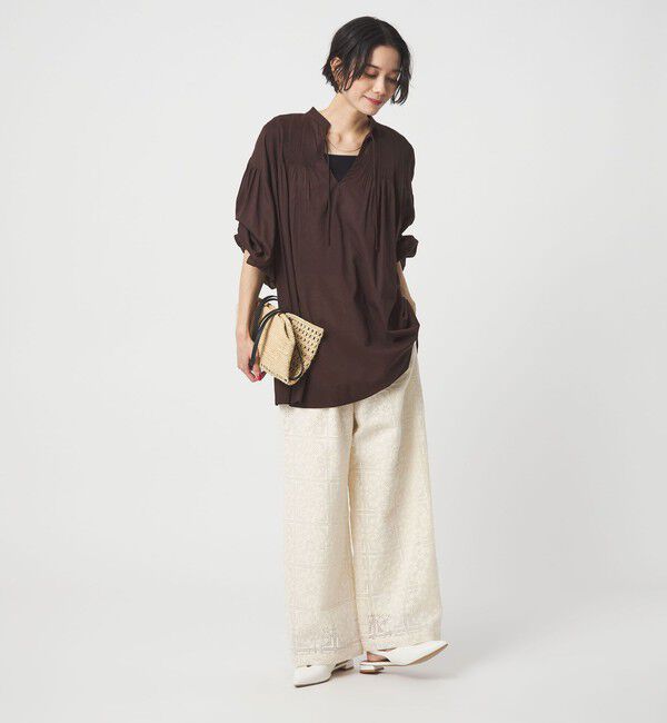 UNITED ARROWS green label relaxing「ボリュームスリーブ ピンタック ブラウス」|シャツ・ブラウス|