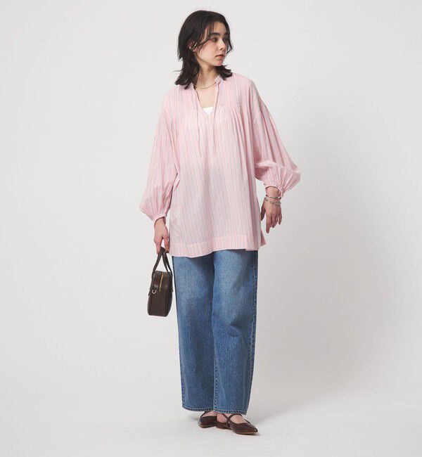 UNITED ARROWS green label relaxing「ボリュームスリーブ ピンタック ブラウス」|シャツ・ブラウス|