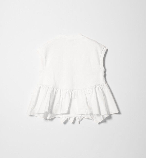 EMMEL REFINES「＜EMMEL REFINES＞EM テレコフリル ギャザー プルオーバー」|Tシャツ・カットソー|