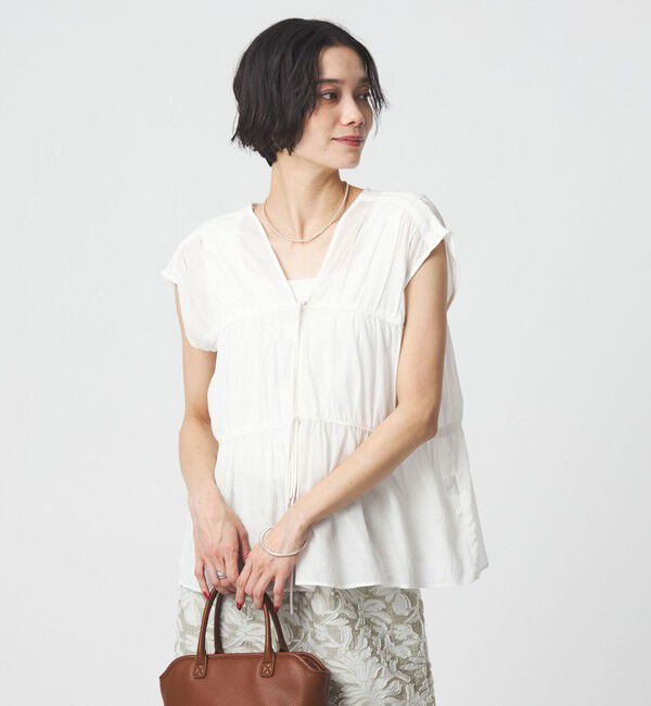 UNITED ARROWS green label relaxing「ボリューム 2WAY リボン ノースリーブ ブラウス」|シャツ・ブラウス|