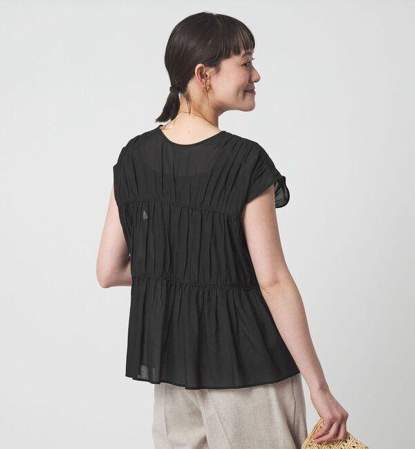 UNITED ARROWS green label relaxing「ボリューム 2WAY リボン ノースリーブ ブラウス」|シャツ・ブラウス|