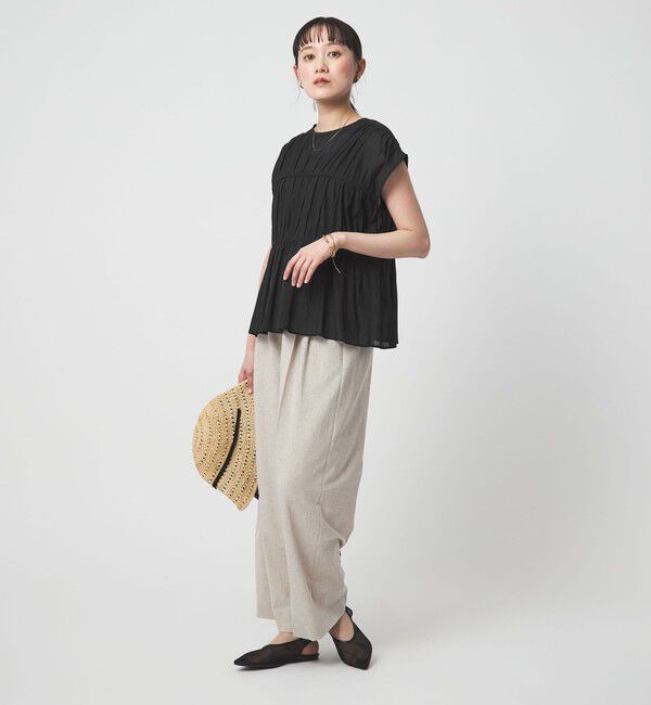 UNITED ARROWS green label relaxing「ボリューム 2WAY リボン ノースリーブ ブラウス」|シャツ・ブラウス|