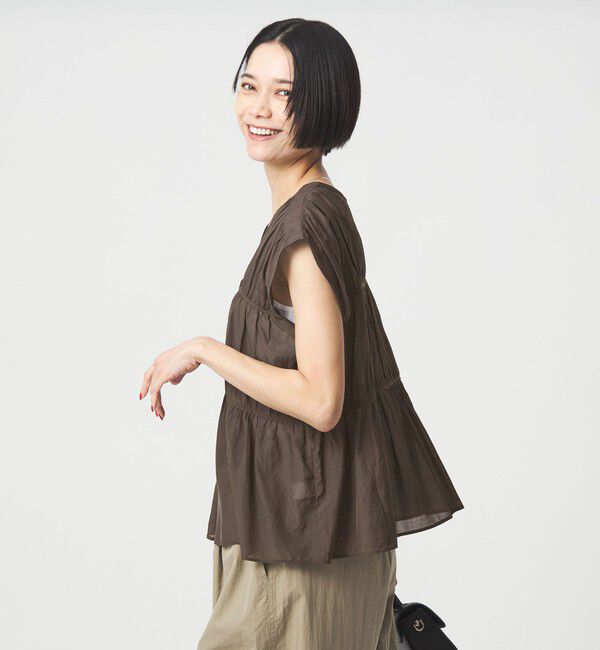 UNITED ARROWS green label relaxing「ボリューム 2WAY リボン ノースリーブ ブラウス」|シャツ・ブラウス|