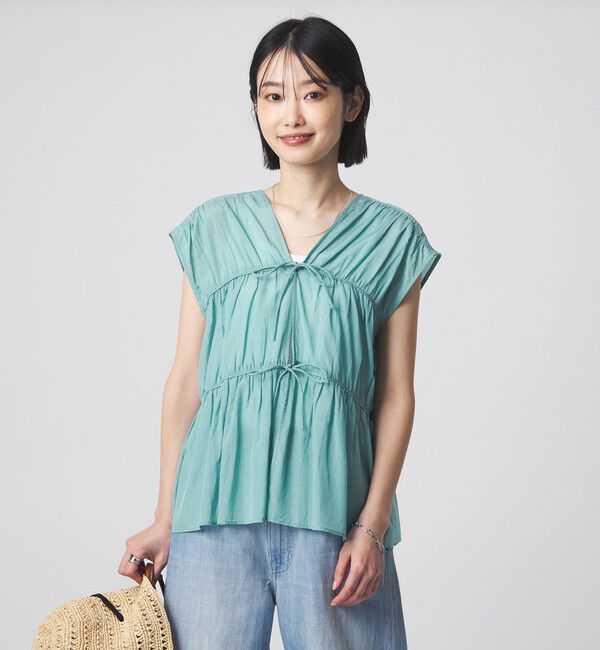 UNITED ARROWS green label relaxing「ボリューム 2WAY リボン ノースリーブ ブラウス」|シャツ・ブラウス|