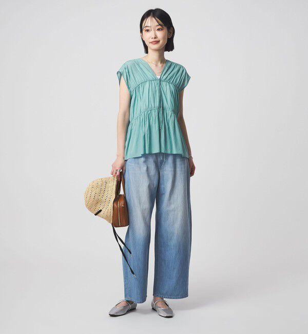 UNITED ARROWS green label relaxing「ボリューム 2WAY リボン ノースリーブ ブラウス」|シャツ・ブラウス|