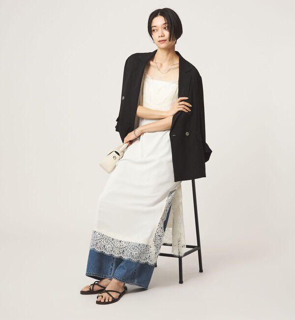 UNITED ARROWS green label relaxing「レース Vネック キャミソール ワンピース」|ワンピース|