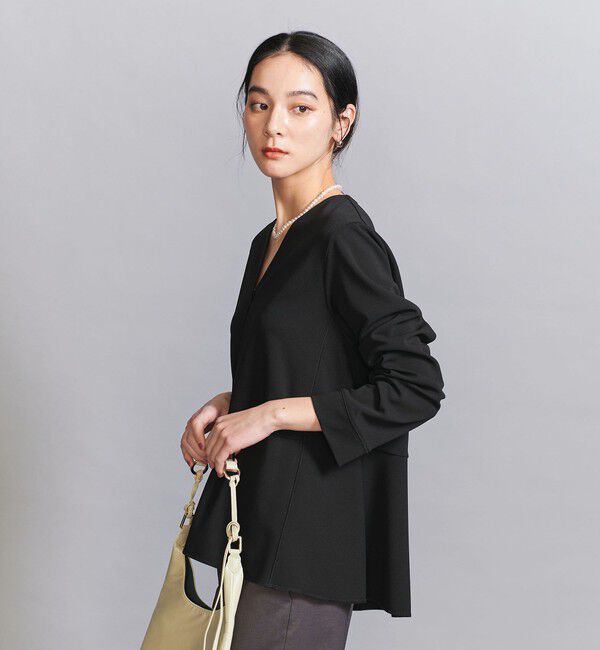 BEAUTY&YOUTH UNITED ARROWS「【WEB限定 Wardrobe DAILY MINIMAL】ペプラム Vネックプルオーバーカットソー」|Tシャツ・カットソー|