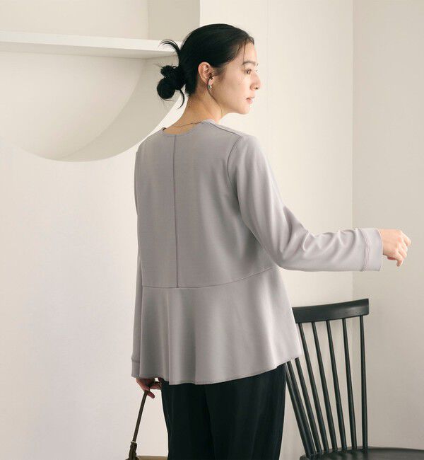 BEAUTY&YOUTH UNITED ARROWS「【WEB限定 Wardrobe DAILY MINIMAL】ペプラム Vネックプルオーバーカットソー」|Tシャツ・カットソー|