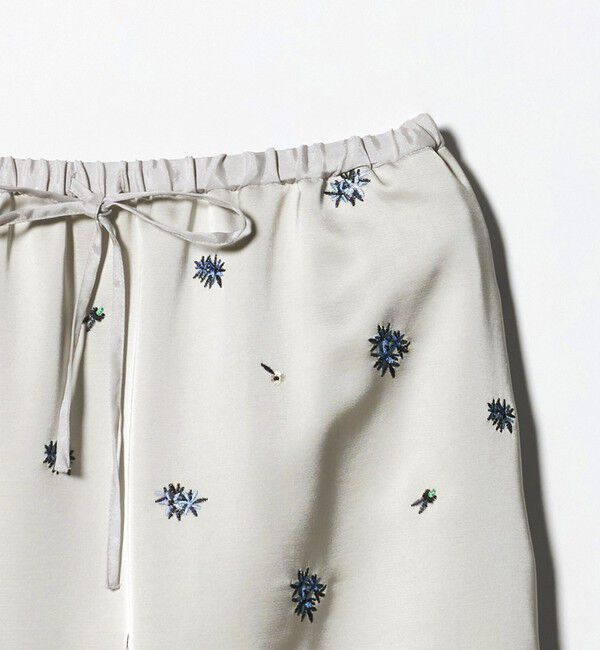 BEAUTY&YOUTH UNITED ARROWS「フラワー エンブロイダリー ドローストリング スカート ウォッシャブル」|スカート|