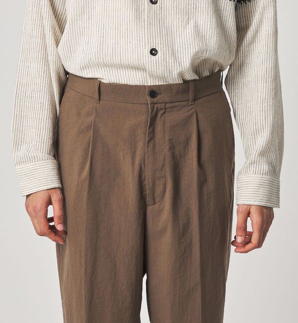 STEVEN ALAN「＜Steven Alan＞ ナイロン オックス アウト ワンプリーツ スラックス」|スラックス|