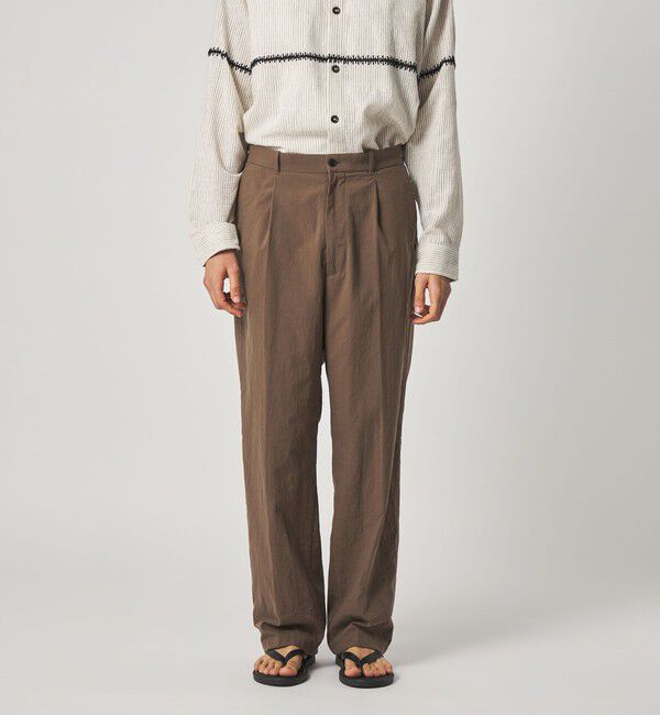 STEVEN ALAN「＜Steven Alan＞ ナイロン オックス アウト ワンプリーツ スラックス」|スラックス|