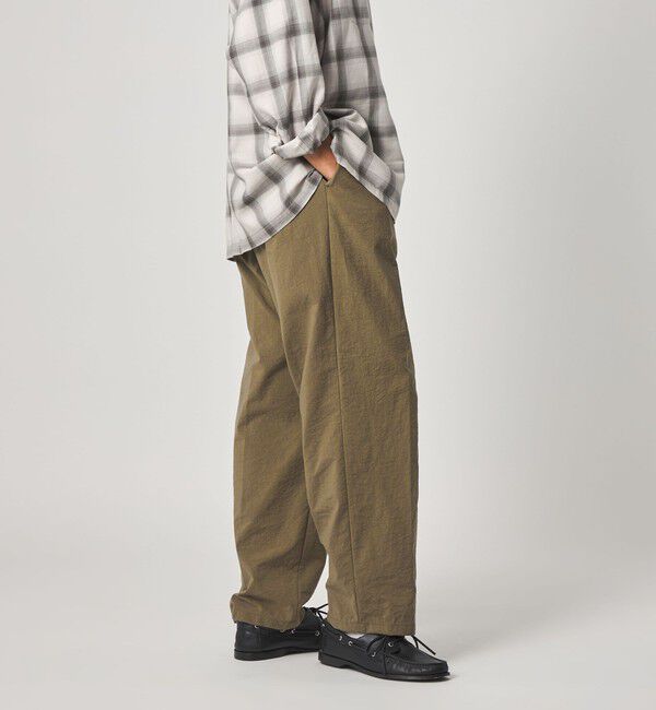 STEVEN ALAN「＜Steven Alan＞ ナイロン オックス アウト ワンプリーツ スラックス」|スラックス|