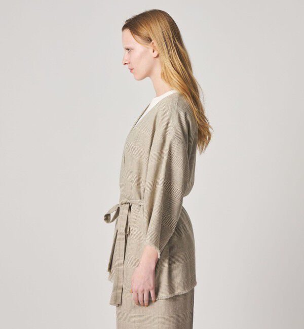 STEVEN ALAN「＜Steven Alan＞チェック カシュクール シャツジャケット」|ノーカラージャケット|