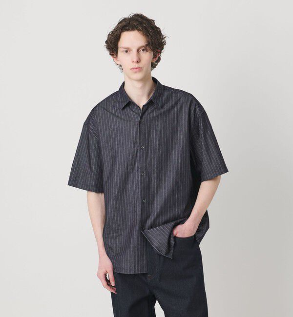 MONKEY TIME「4オンス ストライプ デニム シャツ」|シャツ・ブラウス|