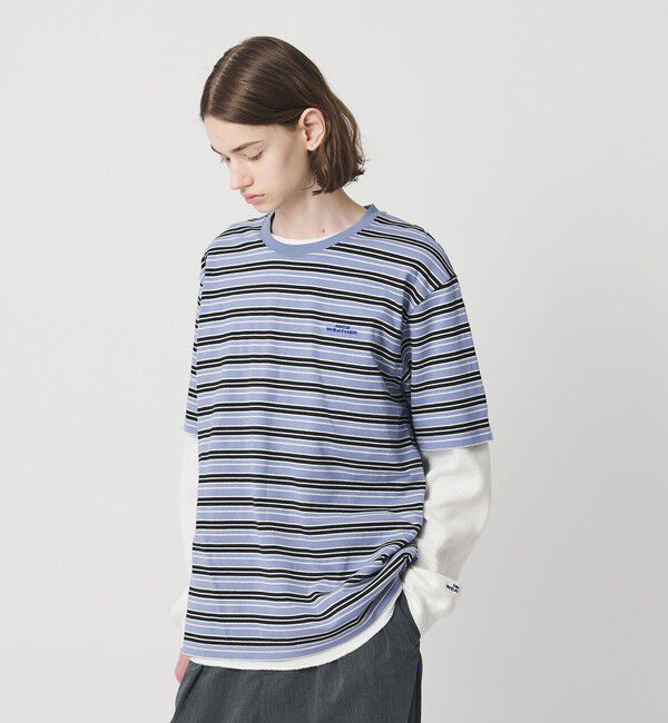 NICE WEATHER「＜NICE WEATHER＞マルチボーダー ショートスリーブ Tシャツ」|Tシャツ・カットソー|