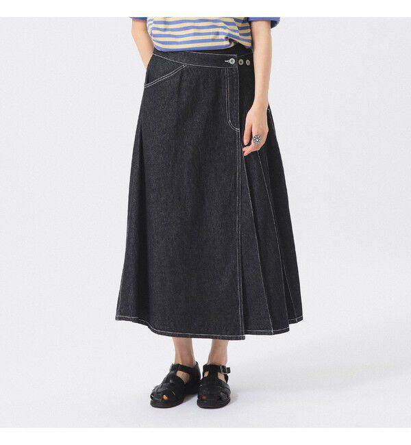 BEAMSBOY「ラップ プリーツ スカート」|スカート|BLACK